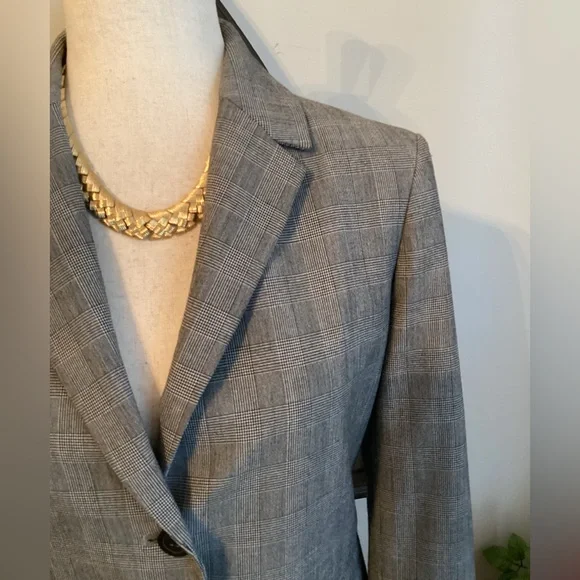 MICHAEL KORS Black & White Glen Plaid Jacket Blazer - Picture 2 of 10